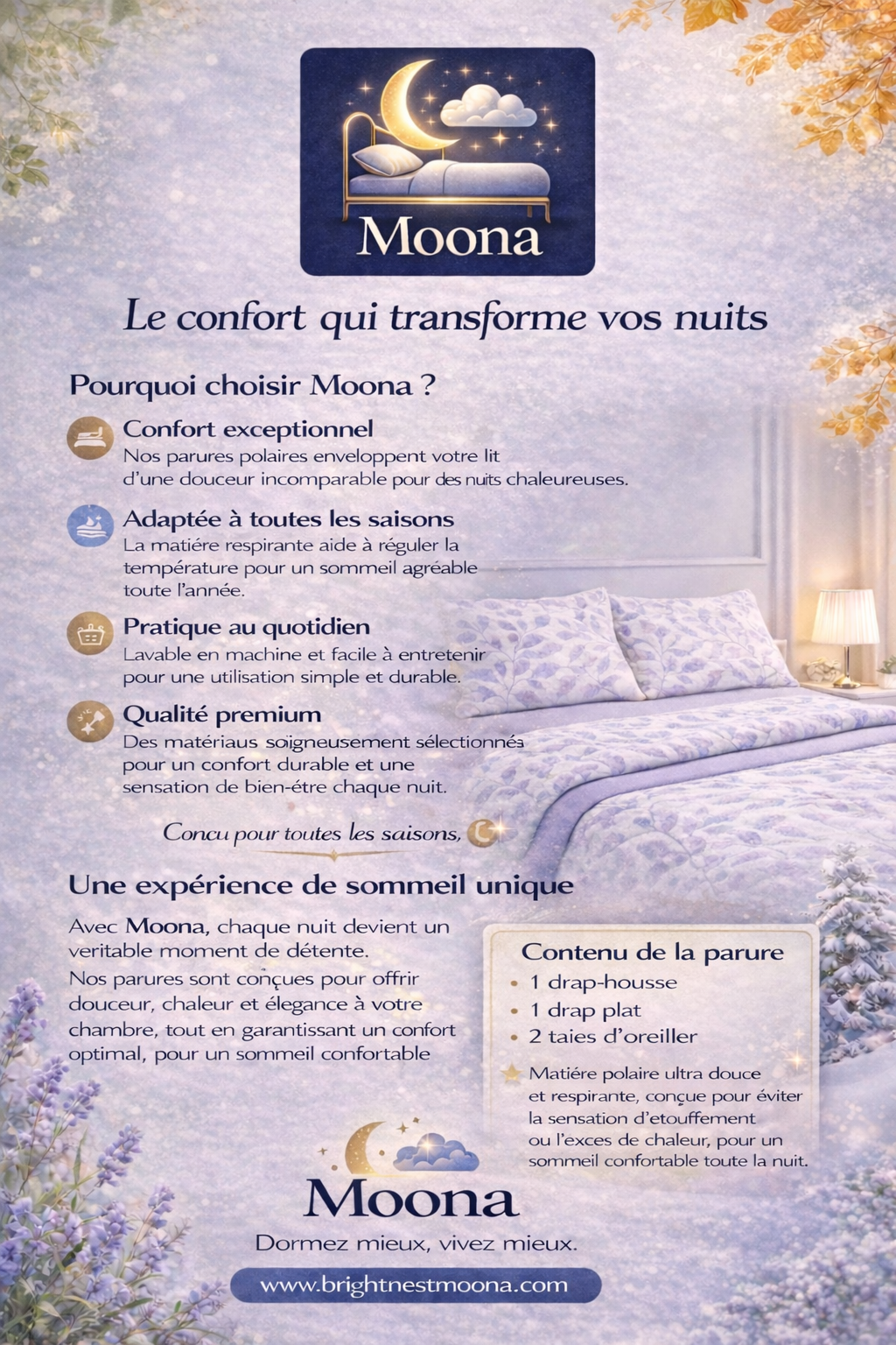 Parure de lit effet polaire GABRIEL – Douce et légère